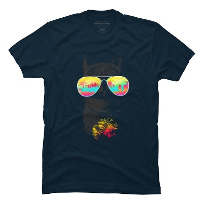 Men's Design By Humans Cat Breeze By Artemple T-Shirt