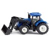 New Holland T7.315 Tractor with Front Loader Blue and Black Diecast Model by Siku - 2 of 3