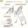 Baby High Chair with Adjustable Height & Footrest, Folding Highchairs for Babies and Toddlers with 5-Point Harness & 5-Recline Positions - 3 of 4