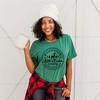 Simply Sage Market Women's North Pole Milk and Cookie Co. Circle Short Sleeve Graphic Tee - 2 of 4