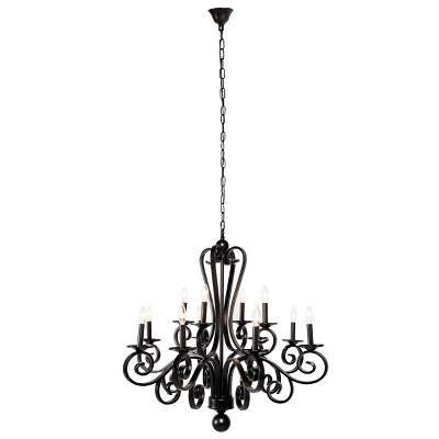 35" x 35" Large Metal Chandelier Pendant Light with Scrolled Arms - Olivia & May