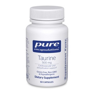 Pure Encapsulations Taurine 500 mg - Amino Acid Supplement for Liver, Eye Health, Antioxidants, Heart, Brain, and Muscles* - 60 Capsules - 1 of 4