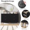 Homhougo Fluted Dresser for Bedroom, 7 Drawer Dresser with Wide Drawers, Wooden Chest of Drawers, Modern Storage Dressers for Living Room - 4 of 4