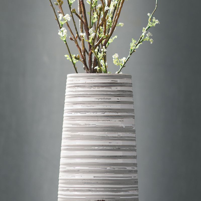 Sullivans Striped Ceramic Vase 12"H Gray, 4 of 7