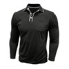 Men's Business Casual Long Sleeve Polo Shirt, Classic Collared Button - Down T - Shirt with Pocket for Daily & Office Wear - 2 of 4