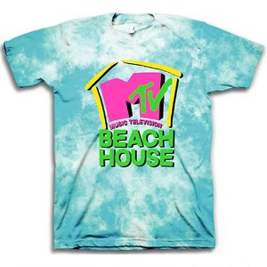Mens MTV Tie Dye Shirt - #TBT Mens 1980's 1990's Music Television Clothing - Classic I Want My MTV T-Shirt (Beach House, XX-Large) - 1 of 4