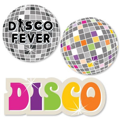 Big Dot of Happiness 70's Disco - DIY Shaped 1970's Disco Fever Party Cut-Outs - 24 Count