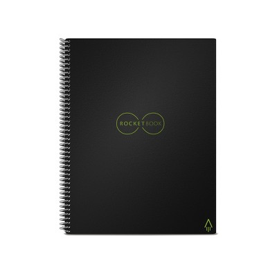 Black Letter Size Smart Reusable Spiral Notebook