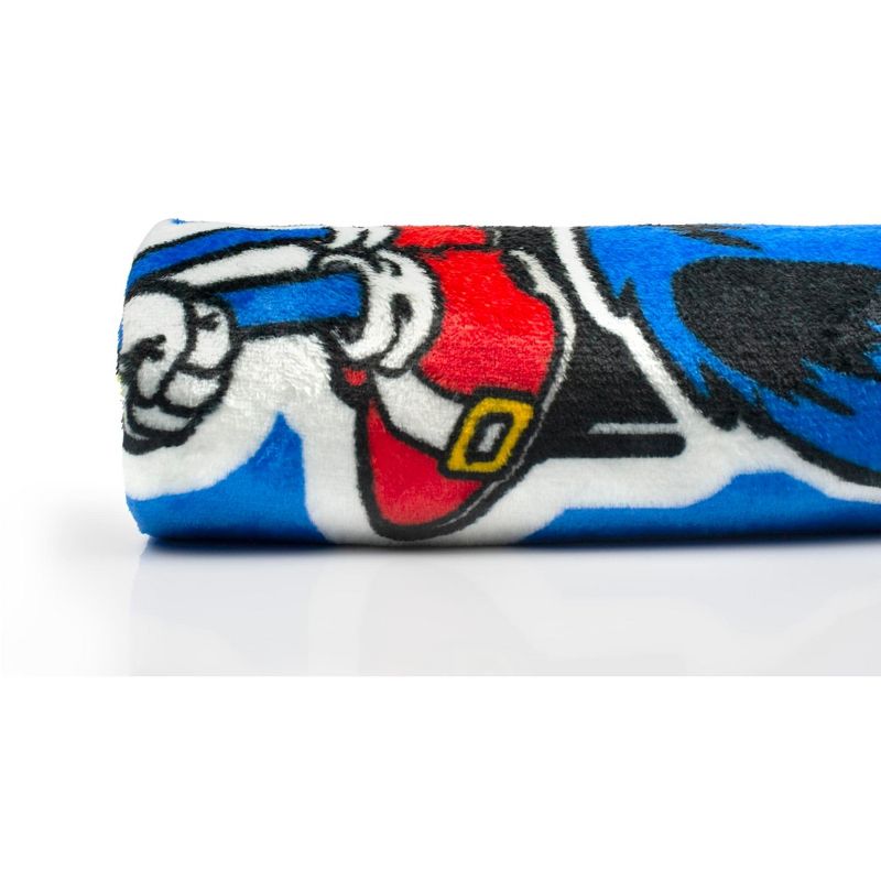 Just Funky Sonic The Hedgehog Sticker Bomb Fleece Throw Blanket | 45 x 60 Inch Cozy Blanket, 3 of 8