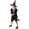 TackView Cloak black witch Costume, Girl’s Witch Costume for Kids, Classic Costume for Party Dress-Up - 2 of 4