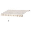 Anybear 12' x 10' Retractable Awning Patio Awnings, Sun Shade Shelter with Manual Crank Handle, for Deck, Balcony, Yard - 2 of 4