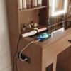 Large Vanity Desk with Sliding Mirror, 3-Color LED Lights & Power Outlets, Makeup Dressing Table with Storage Drawers - 2 of 4