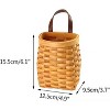 Hand-Woven Wood Storage Basket Portable Wall Hanging Flower Basket Organizer for Fruit Vegetable - 3 of 4