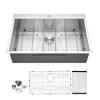 33x22 inch Kitchen Sink Drop In 16 Gauge Stainless Steel 33in Single Bowl Topmount Kitchen Sink Basin - 2 of 4
