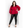 Women's Plus Size Opulent Top - cherry | CITY CHIC - 2 of 4