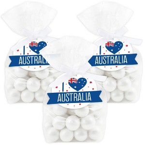 Big Dot of Happiness Australia Day - G’Day Mate Aussie Party Clear Goodie Favor Bags - Treat Bags With Tags - Set of 12 - 1 of 4
