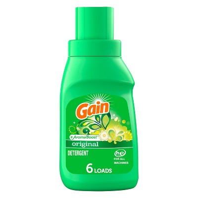 Gain + Aroma Boost Liquid Laundry Detergent, Original Scent, 6 Loads, 10 fl Oz, HE Compatible
