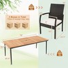 Costway 9 PCS Patio Dining Set Outdoor Acacia Wood Dining Table with 1.9" Umbrella Hole - 4 of 4