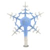 Morawski 12 Inch Ice Blue snowflake Tree Topper Glass Glitter Reflector Finial 17726 14.25 In Ice Blue Snowflake Tree Topper Christmas Finial, - 2 of 3