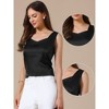 INSPIRE CHIC Women's Satin V Neck Sleeveless Summer Elegant Dressy Casual Tank Tops - 2 of 4