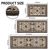 TOBILI Kitchen Rugs Sets 3 Piece,Non Slip Kitchen Rugs and Mats Non Skid Washable, Bohemian Kitchen Floor Mat Farmhouse for Hallway Entryway,brown - 3 of 4