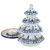 Blue Rose Polish Pottery 512 Ceramika Artystyczna Small Christmas Tree Luminary - 2 of 2