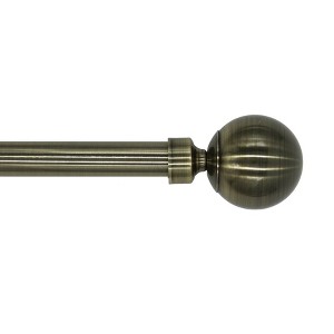 Linen Avenue Ball Single and Double Window Curtain Rod Set - 1 of 4