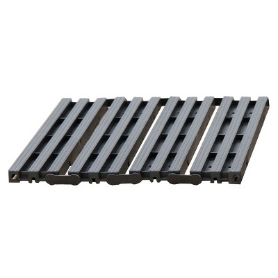 Gardenised Black Garden Pathway Track Outdoor Flooring Waterproof Tile Anti-slip Pavers Floor Mat, 14" Long