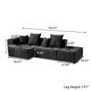 WJShome 119" Cloud Couch Modular Sectional Sofa with Ottoman,Linen Deep Seat with Pillows Convertible Sofafor Living Room, Bedroom and Apartment, - 3 of 4