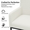 Vipbear Counter Height Bar Stools Set of 2, 26.8" H Modern Upholstered Fabric Barstools with Armrest and Back,Kitchen Island Bar Stools with Metal Leg - 3 of 4