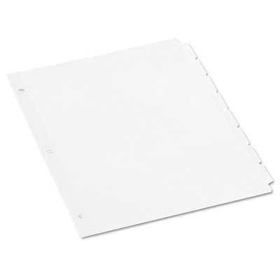 UNIVERSAL Economy Tab Dividers 8-Tab Letter White 24 Sets/Box 20845