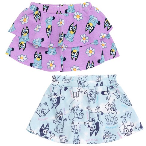 Bluey Bingo Coco Chloe Floral Girls 2 Pack Skorts Little Kid to Big - image 1 of 4