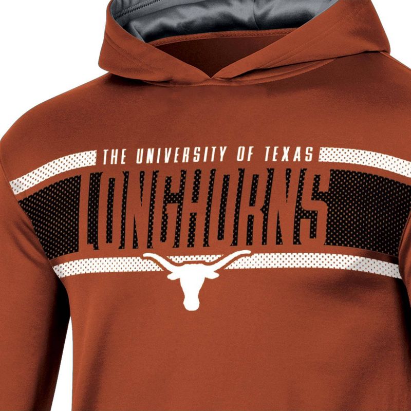 NCAA Texas Longhorns Boys&#39; Poly Hooded Sweatshirt, 3 of 4
