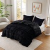 Sapphtopaz Print Long Faux Fur Twin/Twin XL Comforter Mini Set, Brushed Fur/Mink Reverse, 2-Piece Sheets Bedding Set with Sham - 2 of 4