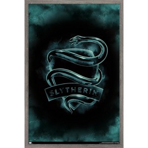 Trends International Harry Potter - Slytherin Crest Magic Framed Wall Poster Prints - 1 of 4