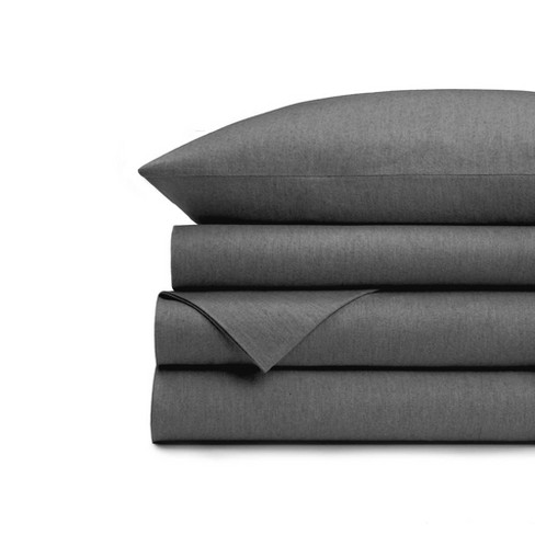 Luxe Sheet Set (Paragon), Flint Gray, Cal King - Standard Textile Home