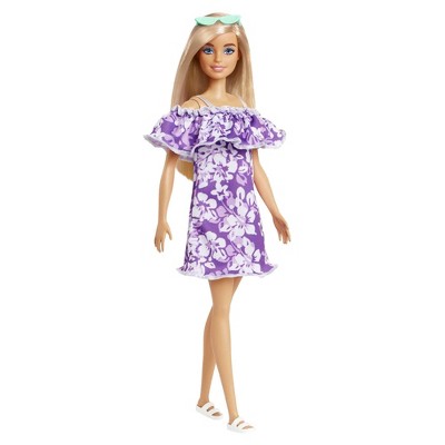 Barbie Loves the Ocean Doll - Purple Floral Dress