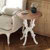 JIONJOY Farmhouse End Table with Natural Wood Top - Rustic Side Table for Living Room & Bedroom - 3 of 4