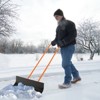 Gymax Metal Snow Shovel Efficient Snow Pusher w/ 30" Wide Blade & Adjustable Handle & All-Terrain Thick Wheels - 2 of 4