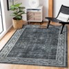 2x6 Modern Bordered Indoor Runner Rug, Machine Washable Runners, Contemporary Geometric Accent Rugs, Non Slip Non Shedding Carpet - 2 of 4
