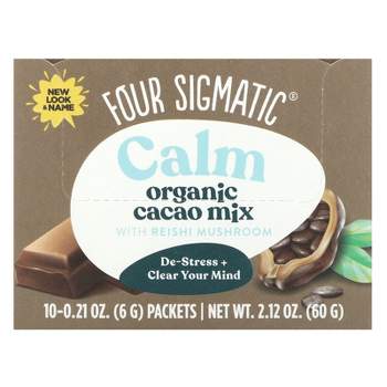 Four Sigmatic Calm, Organic Cacao Mix with Reishi Mushroom, 10 Packets, 0.21 oz (6 g) Each