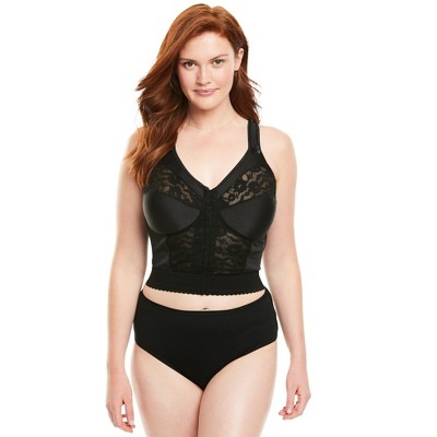 Comfort Choice Women's Plus Size Easy Enhancer Wireless Longline Posture Bra