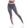 Women's High-Waist Reflective Piping Fitness Leggings  - White Mark - 2 of 4