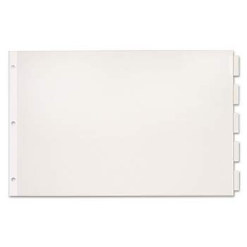 Cardinal Paper Insertable Dividers 5-Tab 11 x 17 White Paper/Clear Tabs 84812