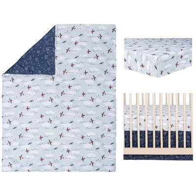 Sammy & Lou Air Travel Baby Nursery Crib Bedding Set - 3pc