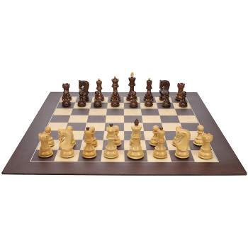 Bobby Fischer Zagreb Chess Set with Wooden Board 21.75 in., 3.74 in. King