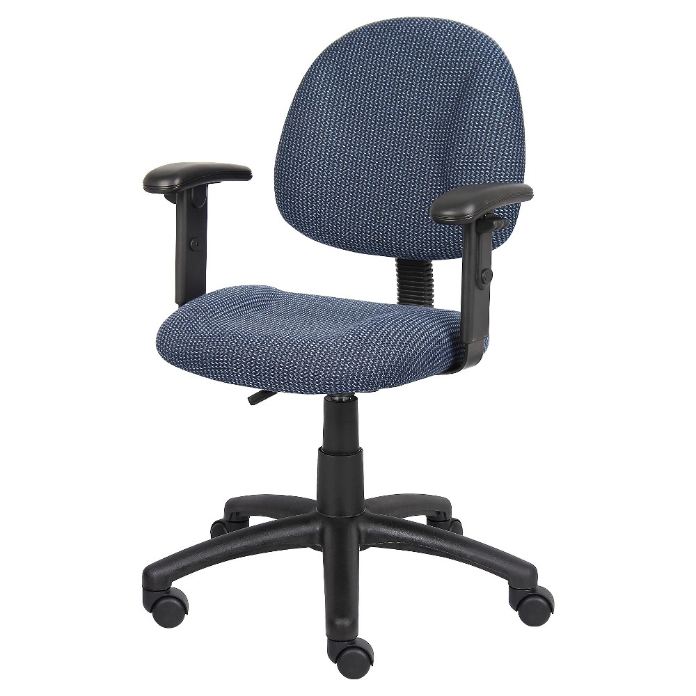 UPC 751118031638 product image for Deluxe Posture Chair with Adjustable Arms Blue - Boss Office Products: Ergonomic | upcitemdb.com
