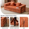 Whisen Sectional Compression Sofa Bed & Floor Futon Couch with Convertible Folding Design, Pillows and Armrests - 3 of 4