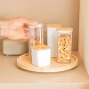 OU Airtight Food Storage Container Set 8pc (set of 4) Clear Plastic Storage Container w Leak Proof Bamboo Lid, Stackable Kitchen Pantry Organizer Jars - 3 of 4