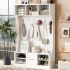 CAVINAS Hall Tree with 6 Hooks Modern Coat Rack with Storage Bench and Open Shelves for Entryway, Hallway - 2 of 4